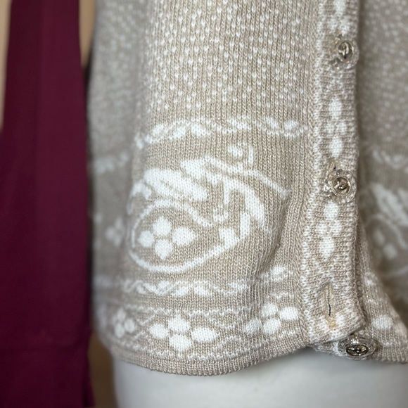 VINTAGE Abstract Pattern Women's Knit Sweater Vest - Picture 5 of 12